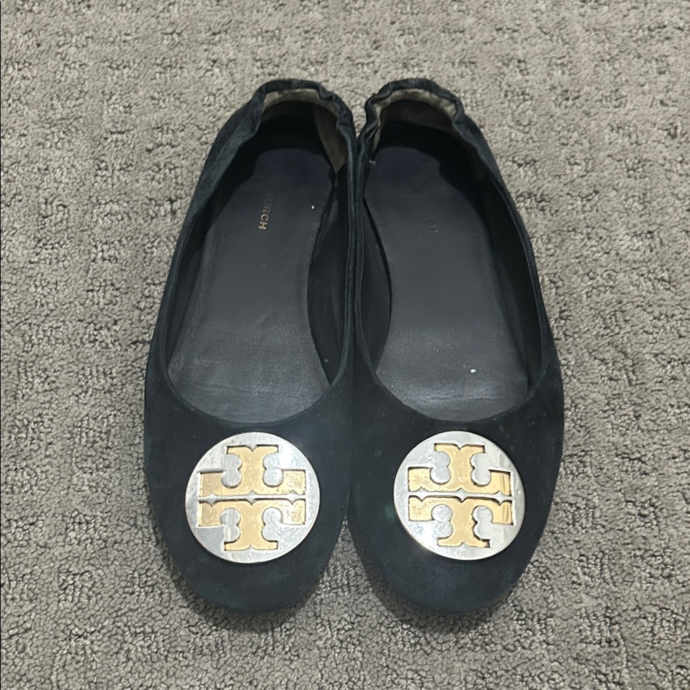 Tory Burch Black Ballet Flats